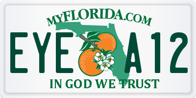 FL license plate EYEA12