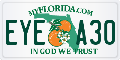 FL license plate EYEA30
