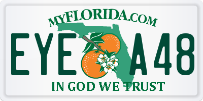 FL license plate EYEA48