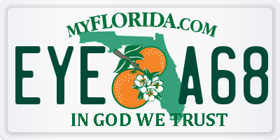 FL license plate EYEA68
