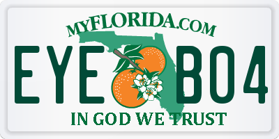 FL license plate EYEB04