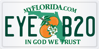 FL license plate EYEB20