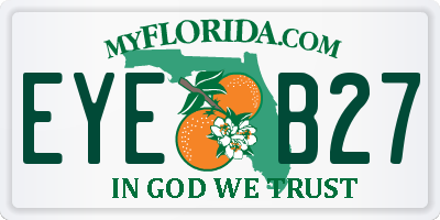 FL license plate EYEB27