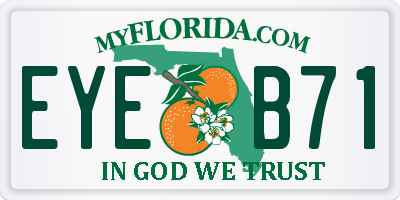 FL license plate EYEB71