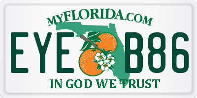 FL license plate EYEB86