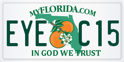 FL license plate EYEC15