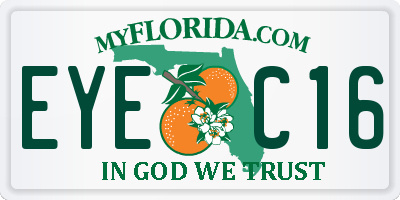 FL license plate EYEC16