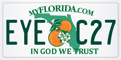 FL license plate EYEC27
