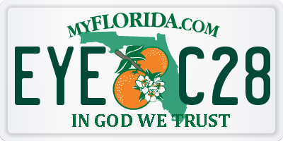 FL license plate EYEC28