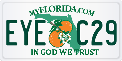 FL license plate EYEC29