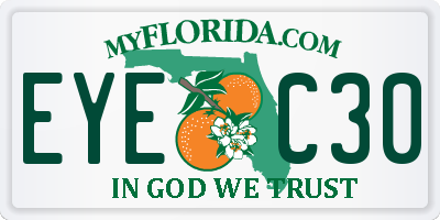FL license plate EYEC30