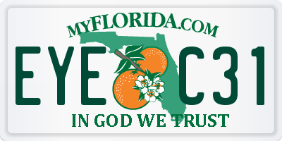 FL license plate EYEC31
