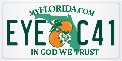 FL license plate EYEC41