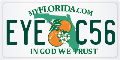 FL license plate EYEC56