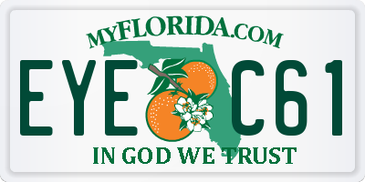 FL license plate EYEC61