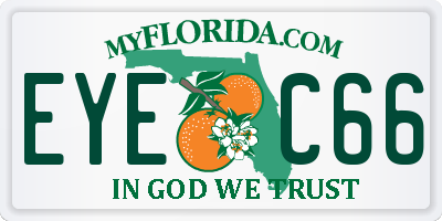 FL license plate EYEC66