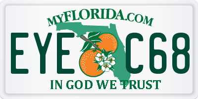FL license plate EYEC68