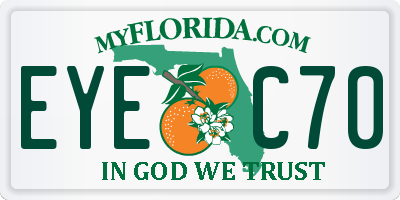FL license plate EYEC70