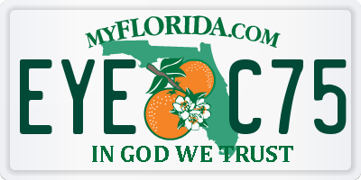 FL license plate EYEC75
