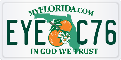FL license plate EYEC76