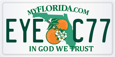 FL license plate EYEC77