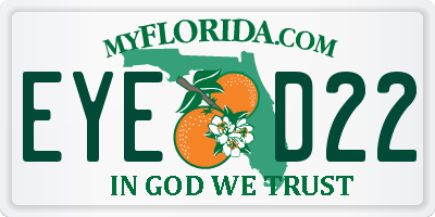 FL license plate EYED22