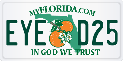 FL license plate EYED25