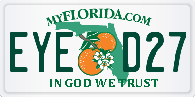 FL license plate EYED27