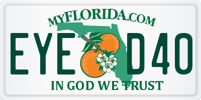 FL license plate EYED40