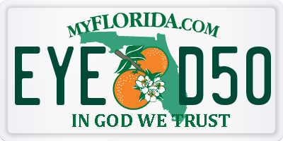 FL license plate EYED50