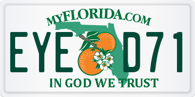 FL license plate EYED71