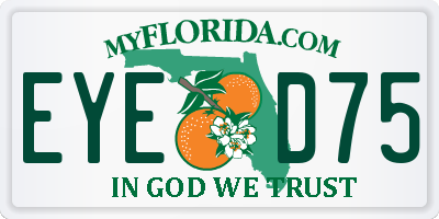 FL license plate EYED75