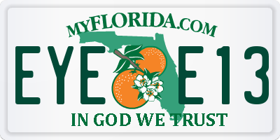 FL license plate EYEE13