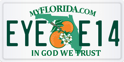 FL license plate EYEE14