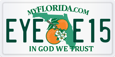 FL license plate EYEE15