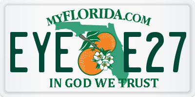 FL license plate EYEE27