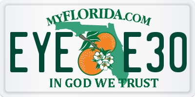 FL license plate EYEE30