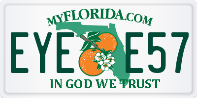 FL license plate EYEE57