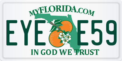 FL license plate EYEE59