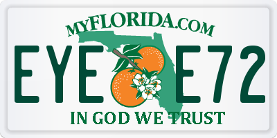 FL license plate EYEE72