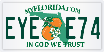 FL license plate EYEE74
