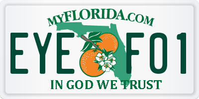 FL license plate EYEF01