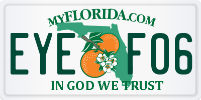 FL license plate EYEF06