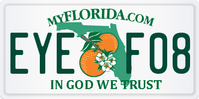 FL license plate EYEF08