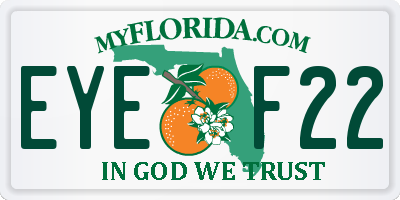 FL license plate EYEF22