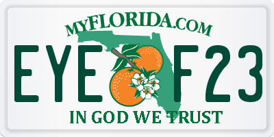 FL license plate EYEF23