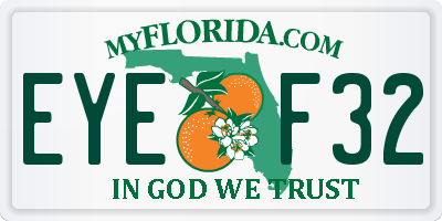 FL license plate EYEF32