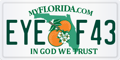FL license plate EYEF43