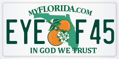 FL license plate EYEF45