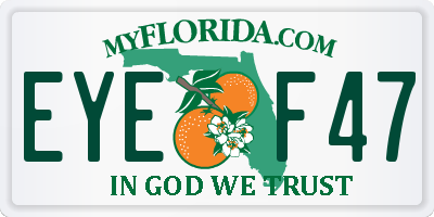 FL license plate EYEF47